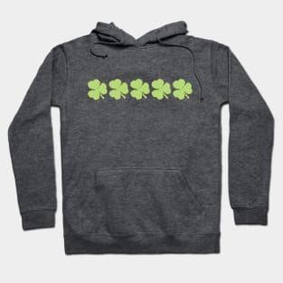 Five Pale Green Shamrocks for St Patricks Day Hoodie